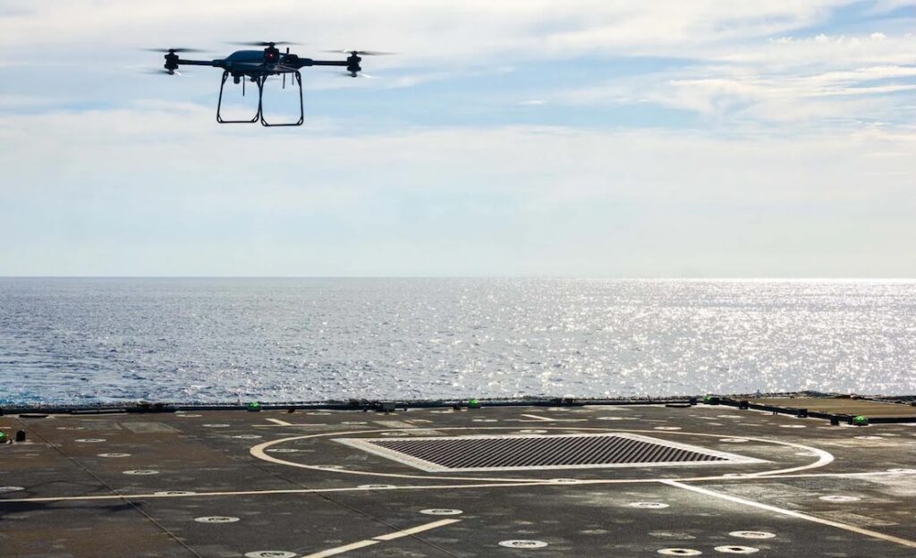 Royal Navy Patrol Ship Launches First Heavy-Lift Drone Flight