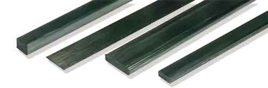 Solid Flat Carbon Rods