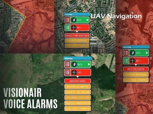 Voice Alarms in Visionair Support Operator Awareness & Safety in Complex UAV Missions